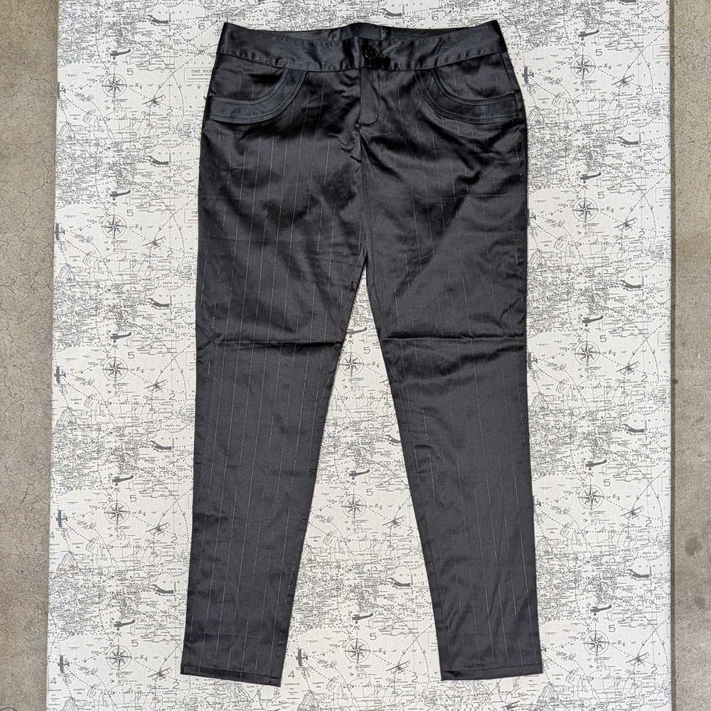 Vintage G by GUESS Y2K Low Rise Lace Up Back Pinstripe Pants Size 28